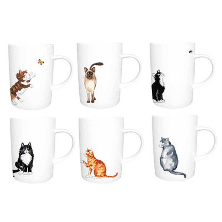 Image 992673.jpg, Product 992-673 / Price $168.00, Roy Kirkham Lyric Mug - Cats Set of 6, Bone China Ceramic Made in England from Roy Kirkham on TSC.ca's Home & Garden department
