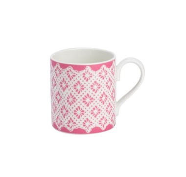 Roy Kirkham Lancaster Mug - Hydrangea Set of 6, Bone China Ceramic Made in England