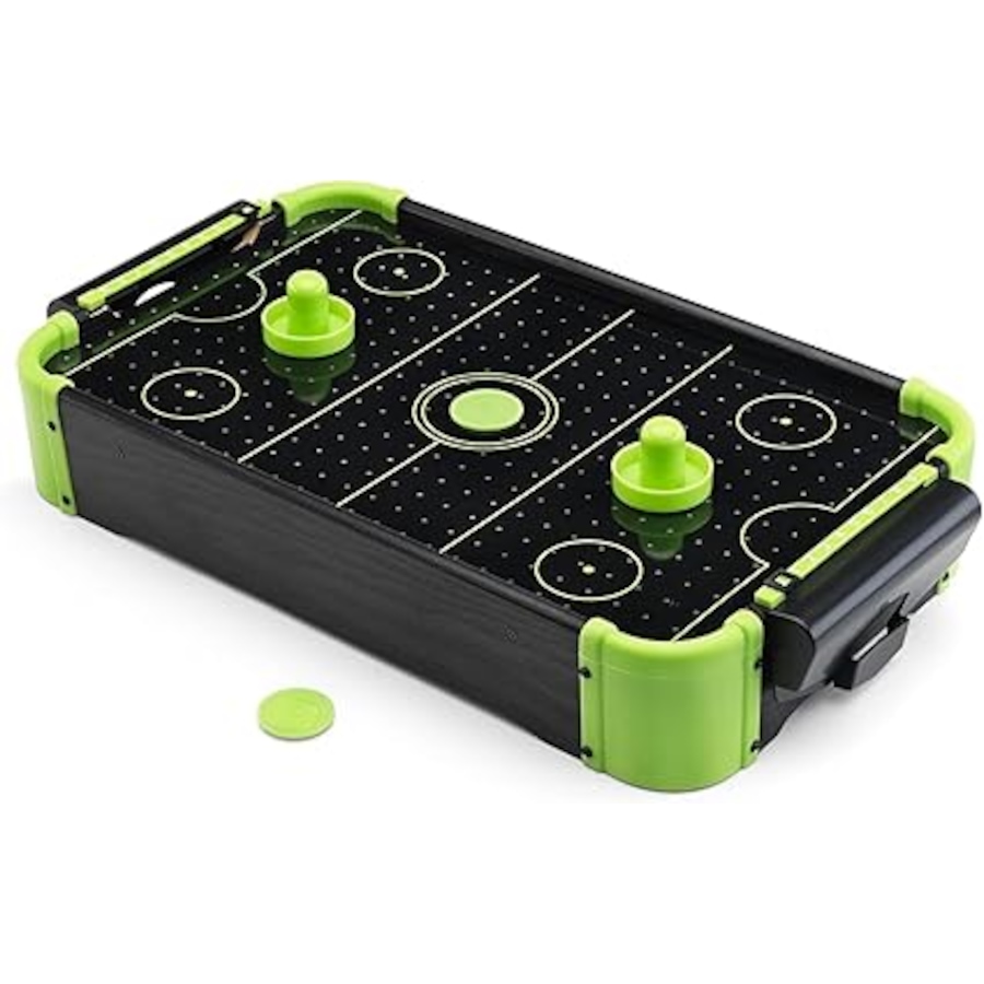 Image 992767_ALTMORE3.jpg, Product 992-767 / Price $39.99, Tradeopia Tabletop Neon Retro Mini Air Hockey Game, with 2 Paddles, and 2 Pucks from Tradeopia on TSC.ca's Toys & Hobbies department