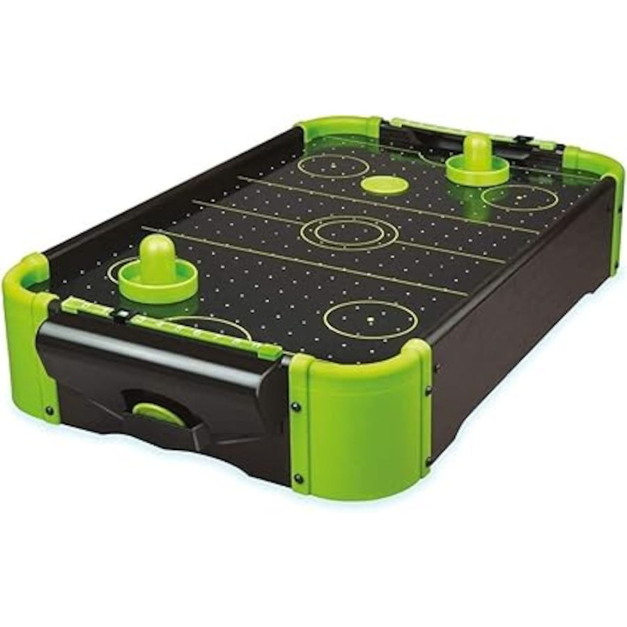 Image 992767_ALTMORE4.jpg, Product 992-767 / Price $39.99, Tradeopia Tabletop Neon Retro Mini Air Hockey Game, with 2 Paddles, and 2 Pucks from Tradeopia on TSC.ca's Toys & Hobbies department