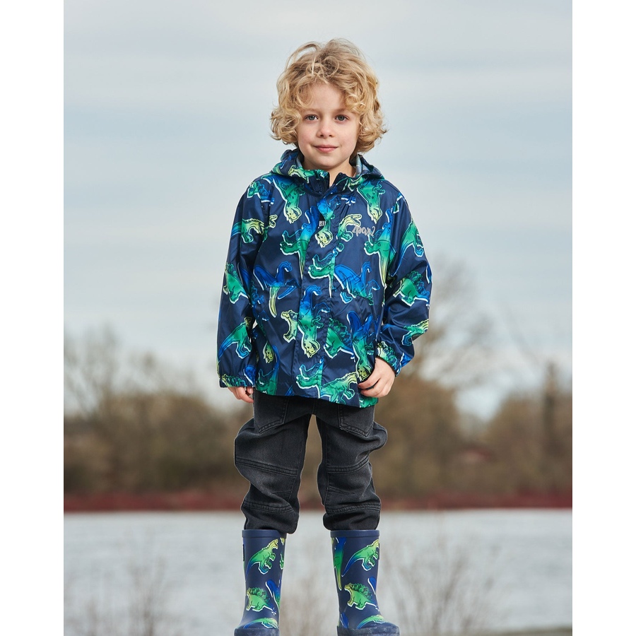 Image 992967_ALTMORE1.jpg, Product 992-967 / Price $59.00, Printed Packable Windbreaker Blue And Green Dino On Navy from Deux par Deux on TSC.ca's Fashion department