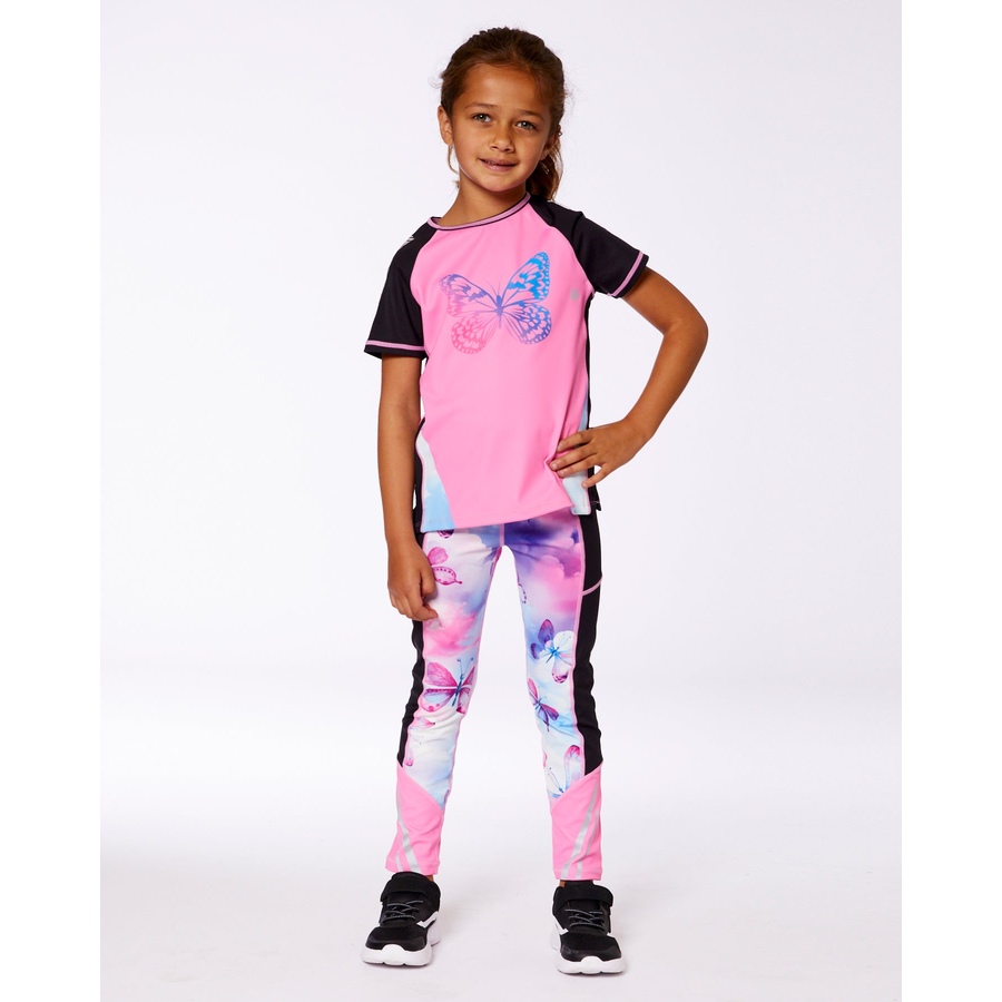 Image 993031_ALTMORE1.jpg, Product 993-031 / Price $18.00, Printed Short Sleeve Athletic Top Pink With Butterflies from Deux par Deux on TSC.ca's Fashion department