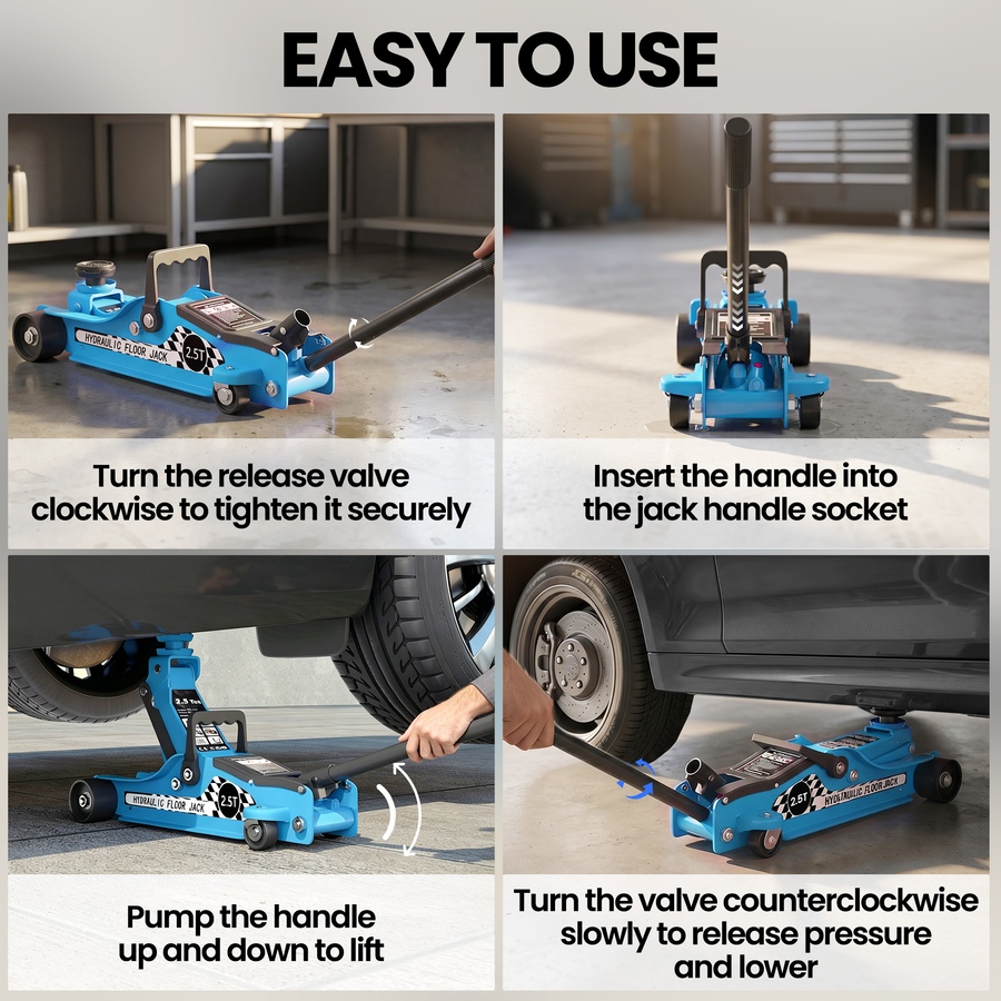 Image 993051_ALTMORE11.jpg, Product 993-051 / Price $69.99, HOMCOM Hydraulic Low Profile Jack 3.1"-14.1" 2.5 T Racing Floor Jack, Blue from HOMCOM on TSC.ca's Home & Garden department