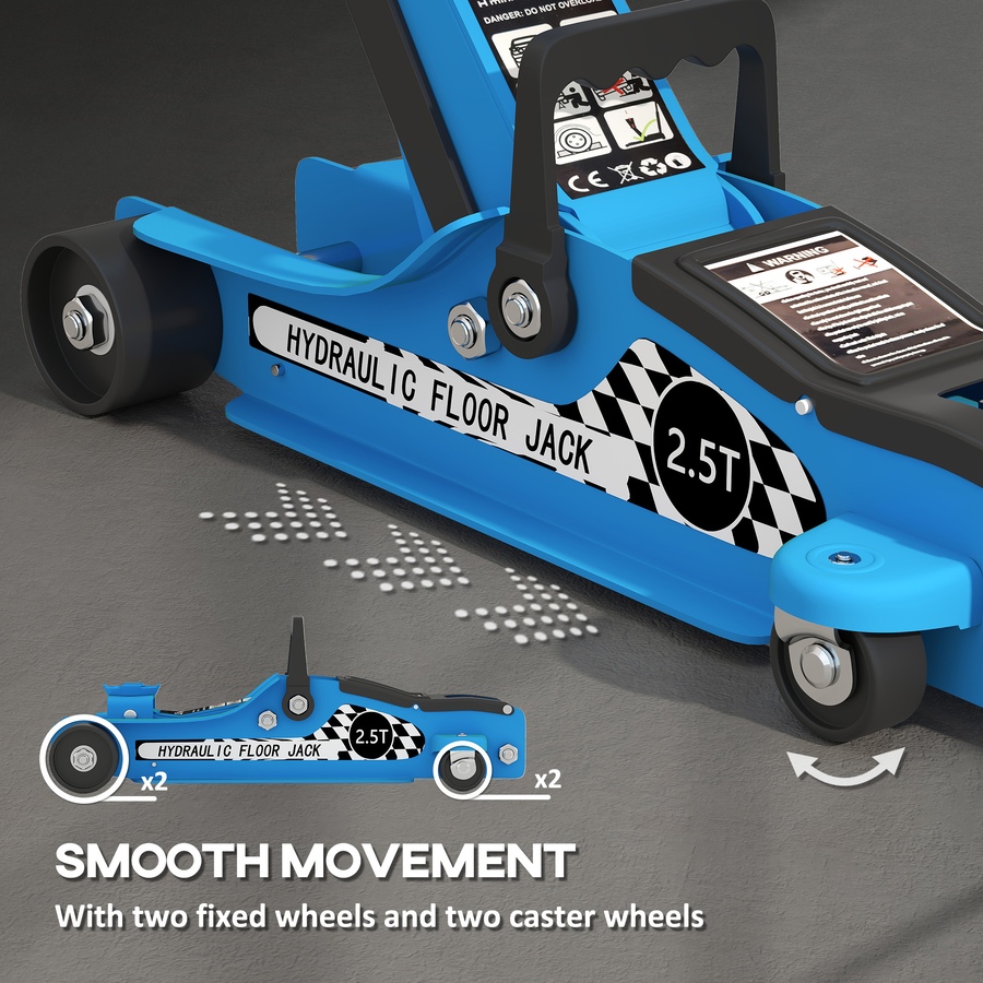 Image 993051_ALTMORE5.jpg, Product 993-051 / Price $69.99, HOMCOM Hydraulic Low Profile Jack 3.1"-14.1" 2.5 T Racing Floor Jack, Blue from HOMCOM on TSC.ca's Home & Garden department
