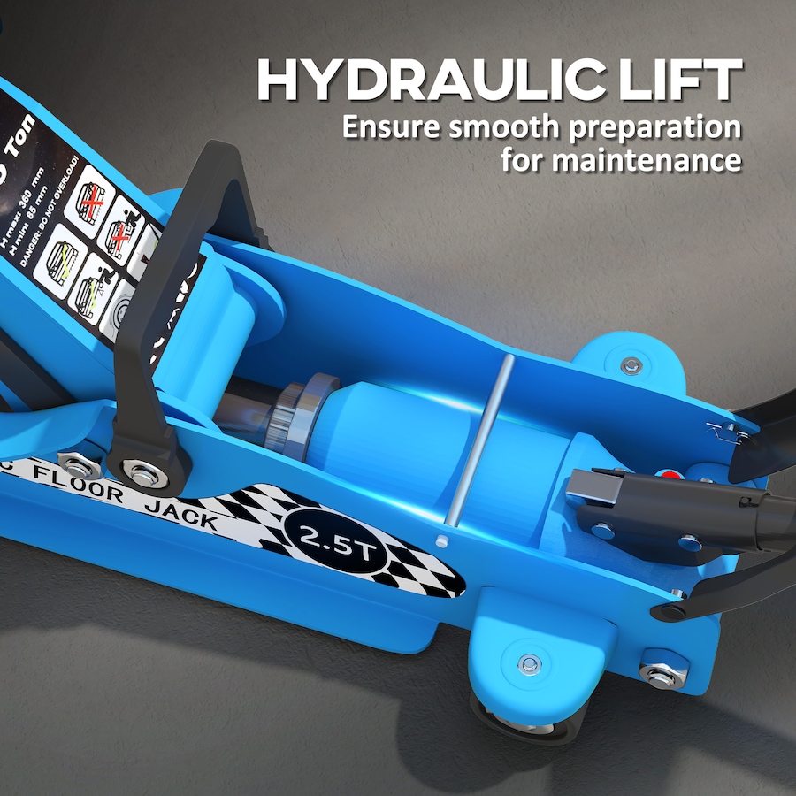 Image 993051_ALTMORE6.jpg, Product 993-051 / Price $69.99, HOMCOM Hydraulic Low Profile Jack 3.1"-14.1" 2.5 T Racing Floor Jack, Blue from HOMCOM on TSC.ca's Home & Garden department