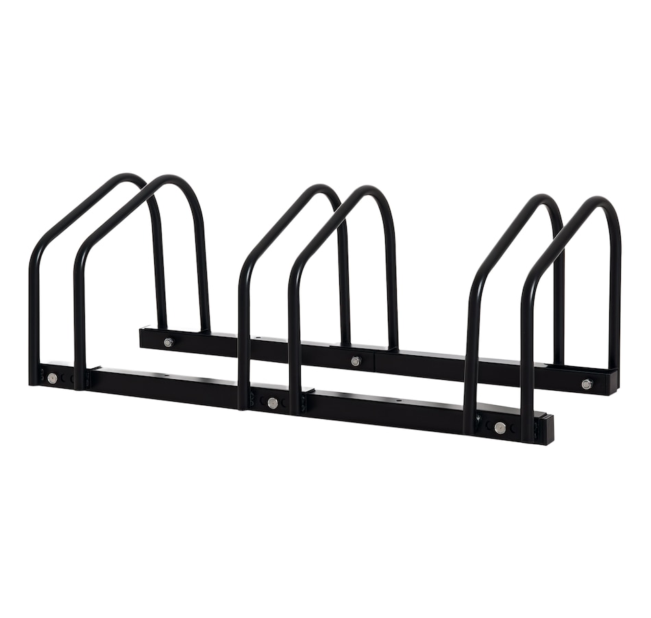 Image 993052.png, Product 993-052 / Price $53.99, Soozier 3-Bike Bicycle Floor Parking Rack Cycling Storage Stand Black from Soozier on TSC.ca's Home & Garden department