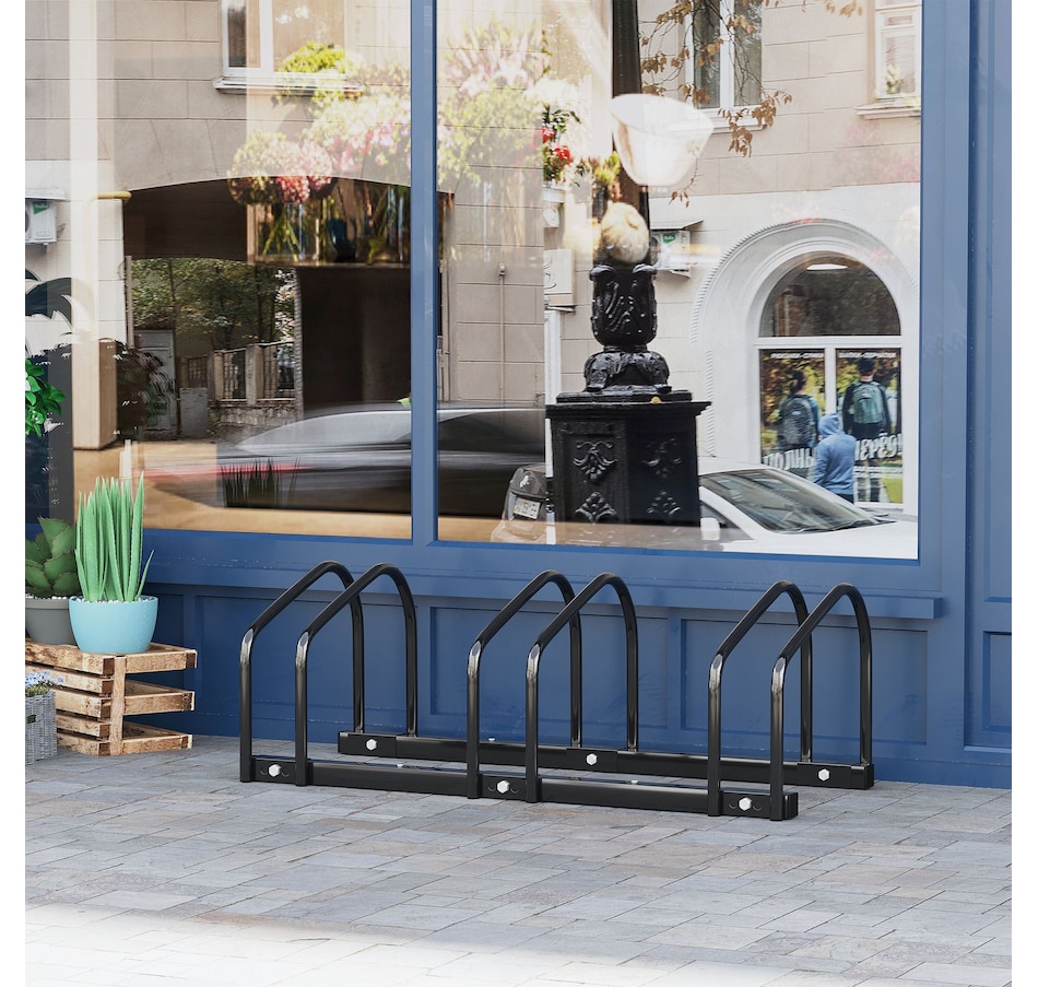 Image 993052_ALTMORE1.jpg, Product 993-052 / Price $53.99, Soozier 3-Bike Bicycle Floor Parking Rack Cycling Storage Stand Black from Soozier on TSC.ca's Home & Garden department