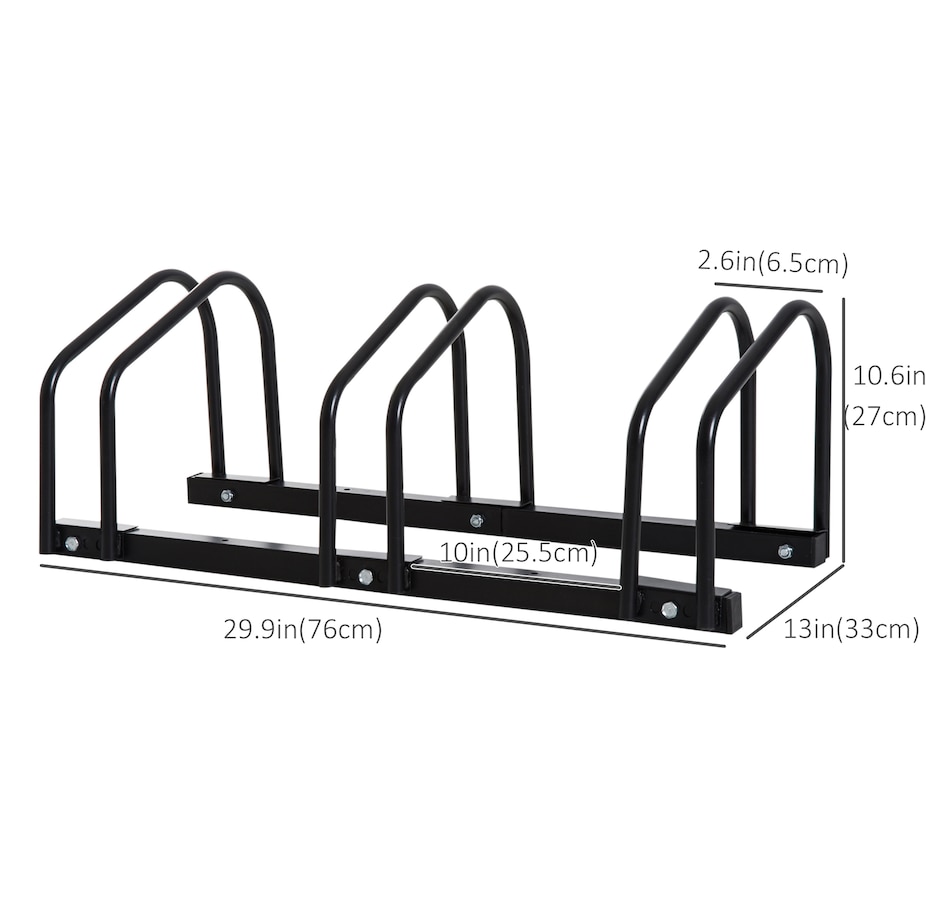 Image 993052_ALTMORE2.jpg, Product 993-052 / Price $53.99, Soozier 3-Bike Bicycle Floor Parking Rack Cycling Storage Stand Black from Soozier on TSC.ca's Home & Garden department