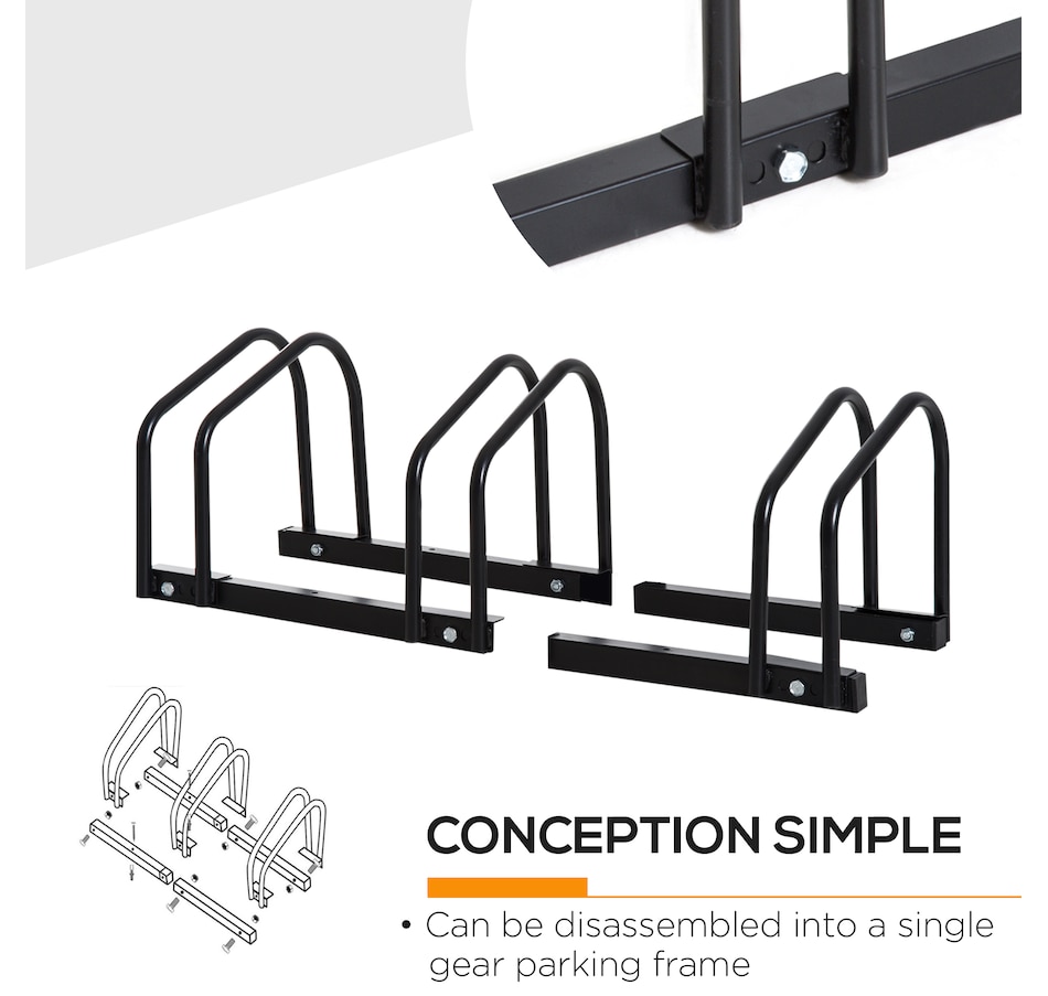 Image 993052_ALTMORE4.jpg, Product 993-052 / Price $53.99, Soozier 3-Bike Bicycle Floor Parking Rack Cycling Storage Stand Black from Soozier on TSC.ca's Home & Garden department
