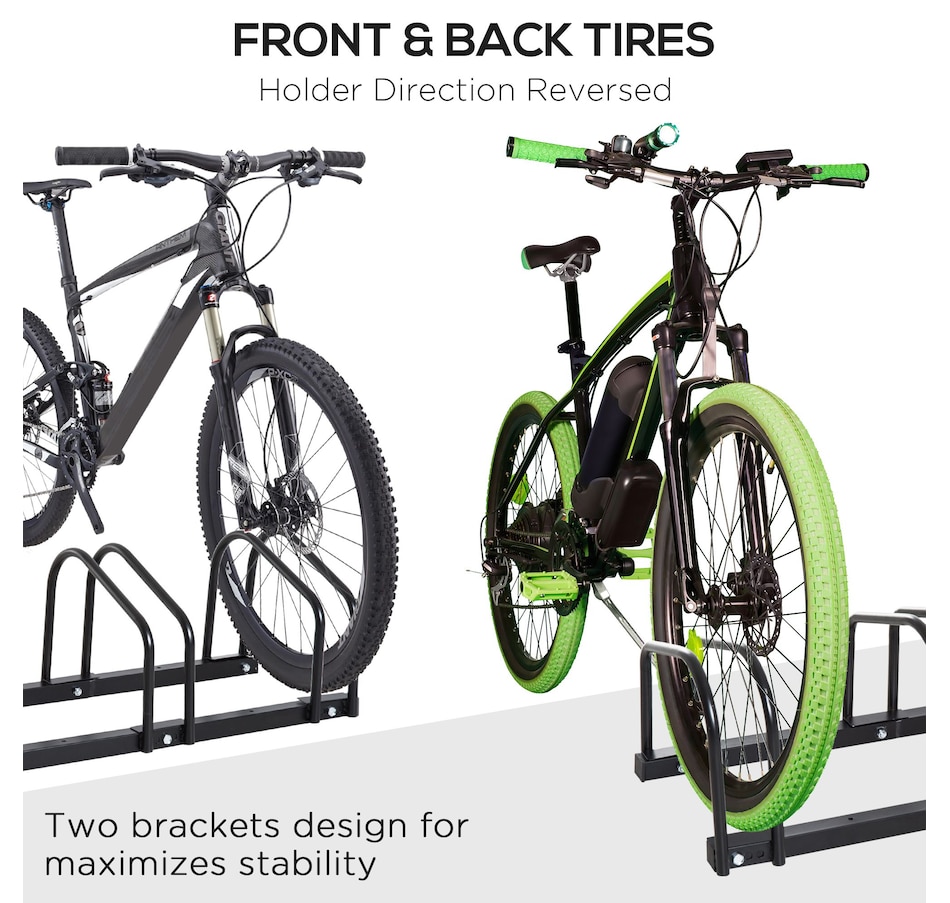Image 993052_ALTMORE6.jpg, Product 993-052 / Price $53.99, Soozier 3-Bike Bicycle Floor Parking Rack Cycling Storage Stand Black from Soozier on TSC.ca's Home & Garden department