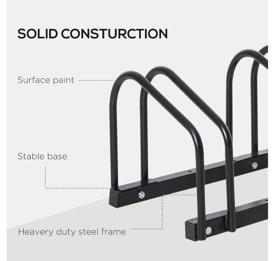 Image 993052_ALTMORE7.jpg, Product 993-052 / Price $53.99, Soozier 3-Bike Bicycle Floor Parking Rack Cycling Storage Stand Black from Soozier on TSC.ca's Home & Garden department