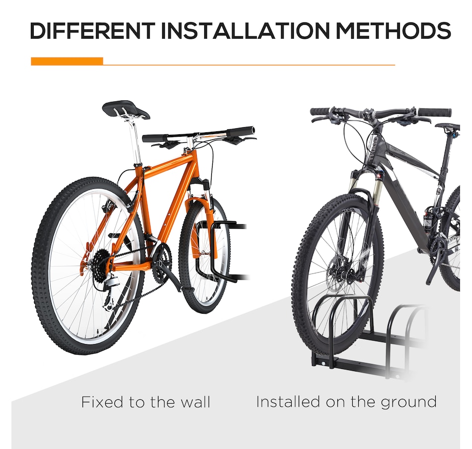 Image 993052_ALTMORE8.jpg, Product 993-052 / Price $53.99, Soozier 3-Bike Bicycle Floor Parking Rack Cycling Storage Stand Black from Soozier on TSC.ca's Home & Garden department