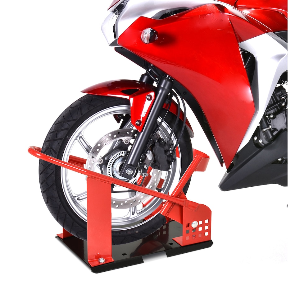 Image 993053_ALTMORE1.jpg, Product 993-053 / Price $62.99, HOMCOM Motorcycle Wheel Chock, 990 lbs Capacity with 12 Adjustable Holes from HOMCOM on TSC.ca's Home & Garden department