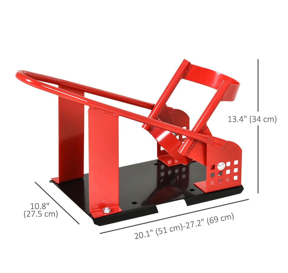 Image 993053_ALTMORE2.jpg, Product 993-053 / Price $62.99, HOMCOM Motorcycle Wheel Chock, 990 lbs Capacity with 12 Adjustable Holes from HOMCOM on TSC.ca's Home & Garden department