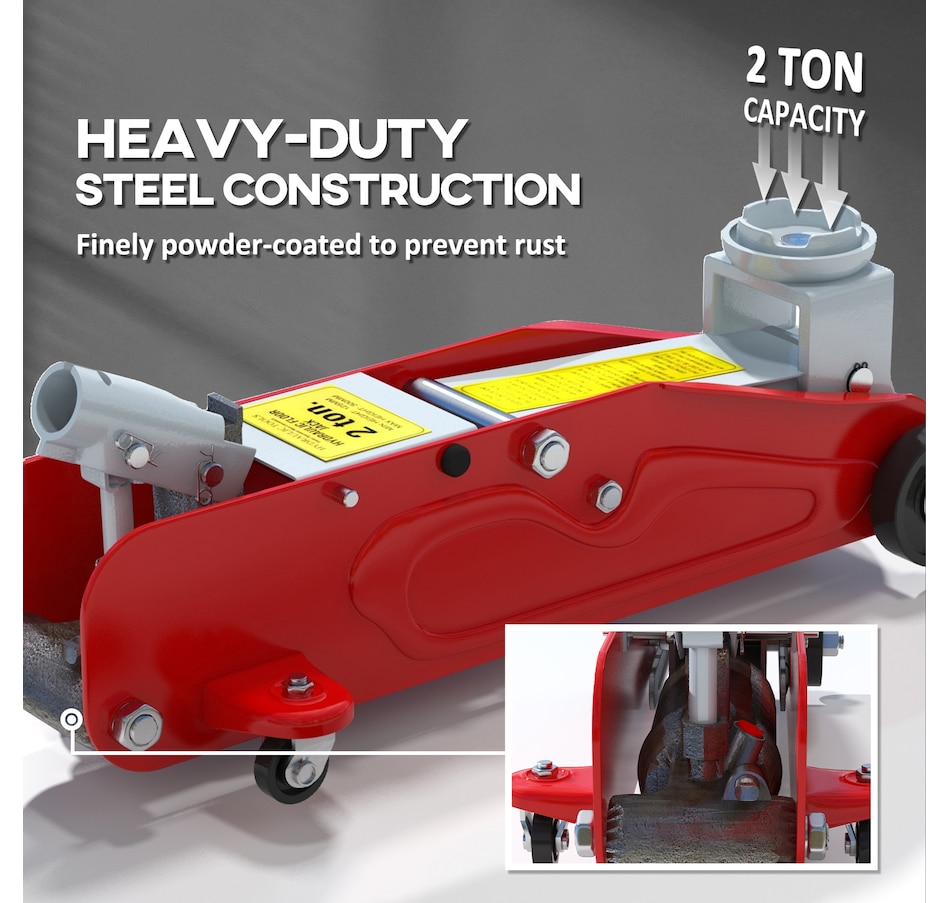 Image 993055_ALTMORE4.jpg, Product 993-055 / Price $64.99, HOMCOM Hydraulic Low Profile Jack 4.7"-11.8" 2 Ton Racing Floor Jack, Red from HOMCOM on TSC.ca's Home & Garden department