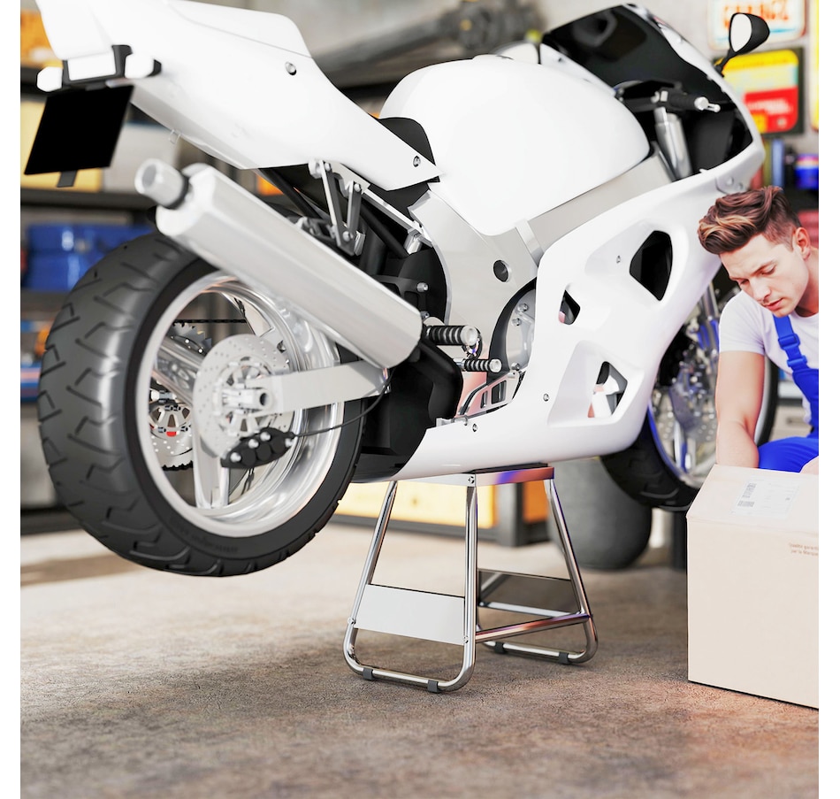 Image 993056_ALTMORE1.jpg, Product 993-056 / Price $64.99, HOMCOM Universal Dirt Bike Stand, 1100 lbs Detachable Motorcycle Stand Lift from HOMCOM on TSC.ca's Home & Garden department