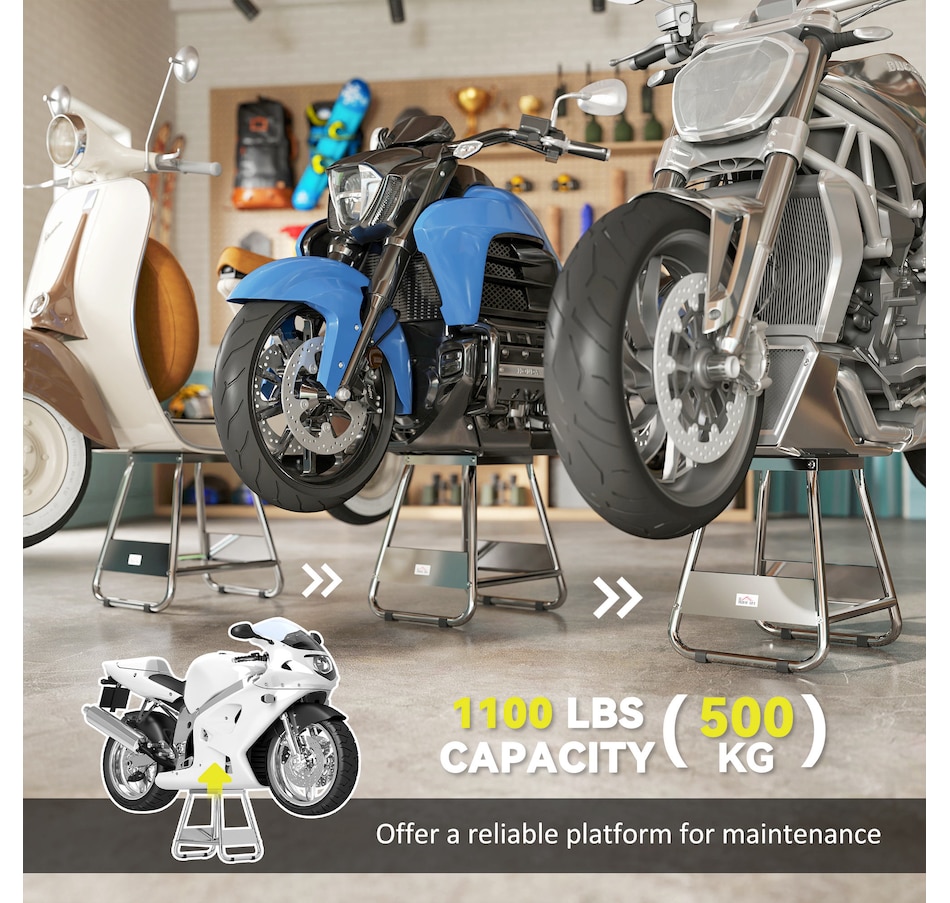 Image 993056_ALTMORE3.jpg, Product 993-056 / Price $64.99, HOMCOM Universal Dirt Bike Stand, 1100 lbs Detachable Motorcycle Stand Lift from HOMCOM on TSC.ca's Home & Garden department