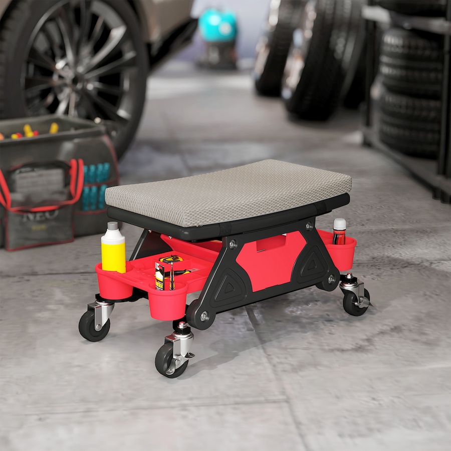 Image 993060_ALTMORE1.jpg, Product 993-060 / Price $69.99, HOMCOM Rolling Mechanic Stool, 300 LBS Capacity Garage Stool, Grey from HOMCOM on TSC.ca's Home & Garden department