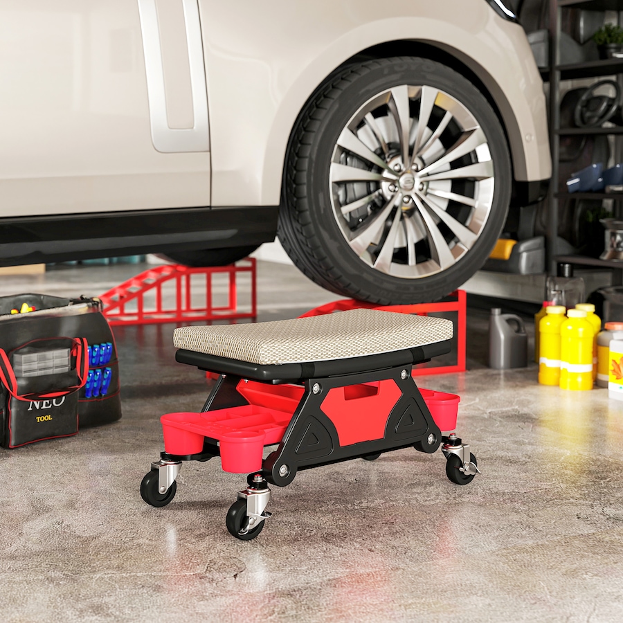 Image 993060_ALTMORE7.jpg, Product 993-060 / Price $69.99, HOMCOM Rolling Mechanic Stool, 300 LBS Capacity Garage Stool, Grey from HOMCOM on TSC.ca's Home & Garden department