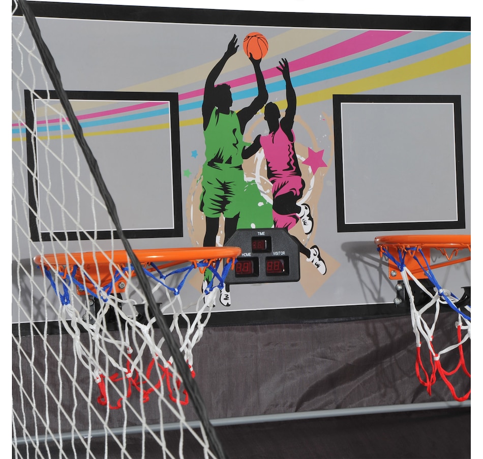 Image 993064_ALTMORE7.jpg, Product 993-064 / Price $158.99, HOMCOM Double Shots Arcade Basketball System Foldable Two Player Basketball from HOMCOM on TSC.ca's Home & Garden department