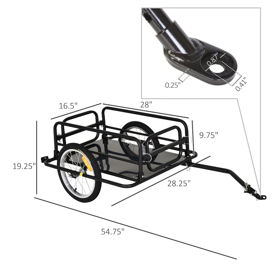 Image 993068_ALTMORE2.jpg, Product 993-068 / Price $149.99, Aosom Bicycle Cargo Trailer from Aosom on TSC.ca's Home & Garden department