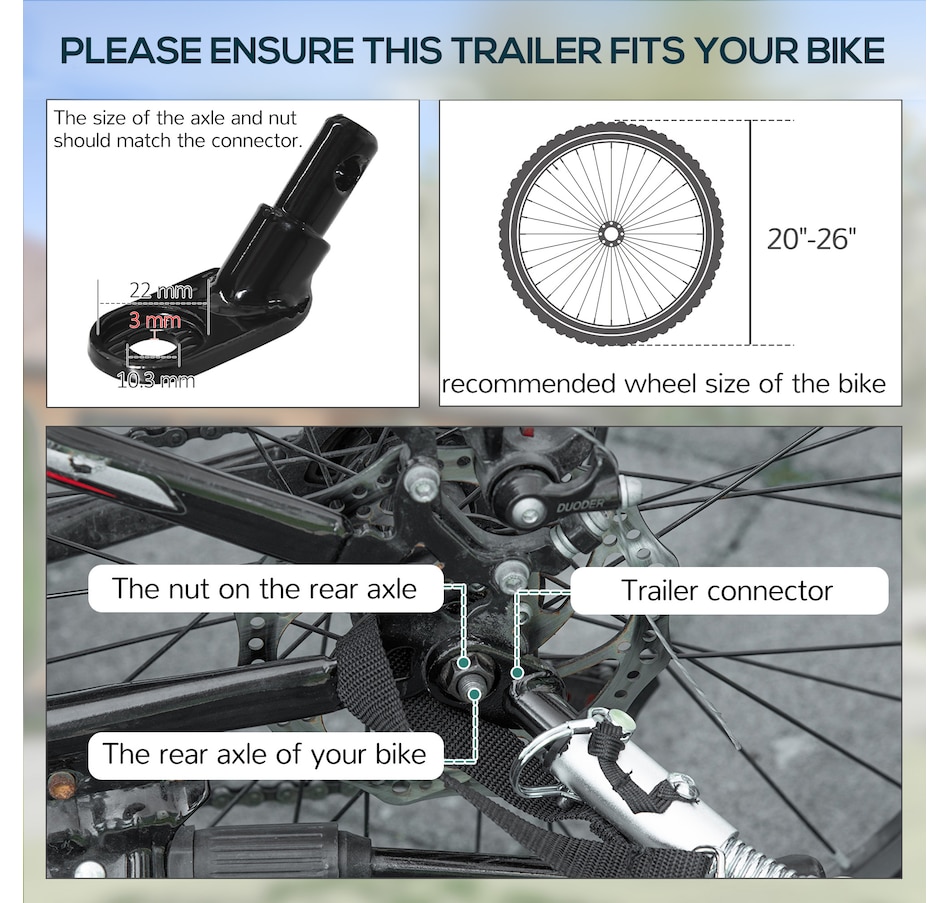 Image 993068_ALTMORE6.jpg, Product 993-068 / Price $149.99, Aosom Bicycle Cargo Trailer from Aosom on TSC.ca's Home & Garden department