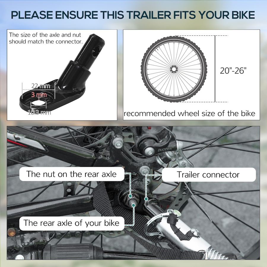 Image 993068_ALTMORE6.jpg, Product 993-068 / Price $149.99, Aosom Bicycle Cargo Trailer from Aosom on TSC.ca's Home & Garden department