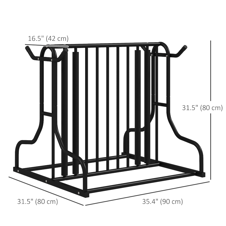 Image 993071_ALTMORE2.jpg, Product 993-071 / Price $94.99, Soozier Double-Sided Bike Rack Stand with 4-Bike Capacity from Soozier on TSC.ca's Home & Garden department
