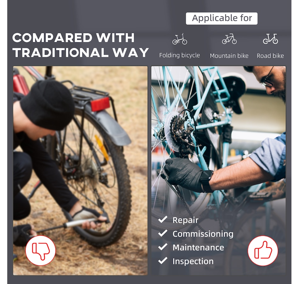 Image 993073_ALTMORE5.jpg, Product 993-073 / Price $64.99, HOMCOM Height Adjustable Bike Repair Stand from HOMCOM on TSC.ca's Home & Garden department