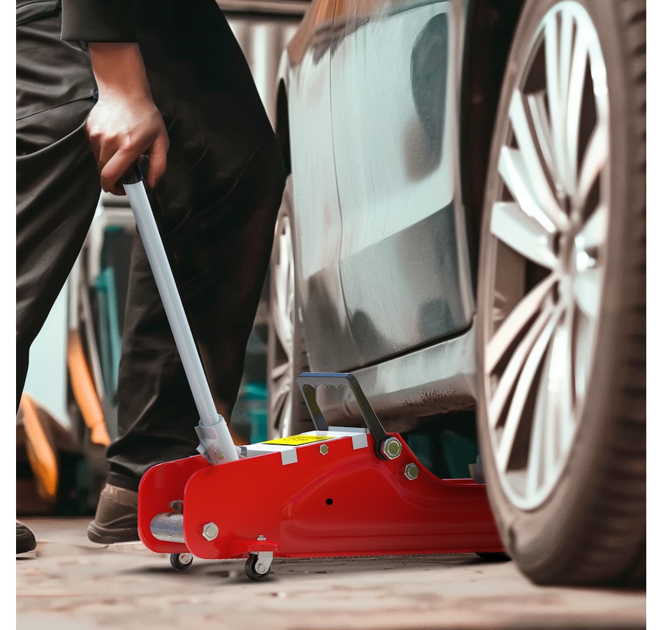Image 993074_ALTMORE1.jpg, Product 993-074 / Price $119.99, HOMCOM Hydraulic Low Profile Jack 3.1"-15" 2.5 Ton Racing Floor Jack, Red from HOMCOM on TSC.ca's Home & Garden department