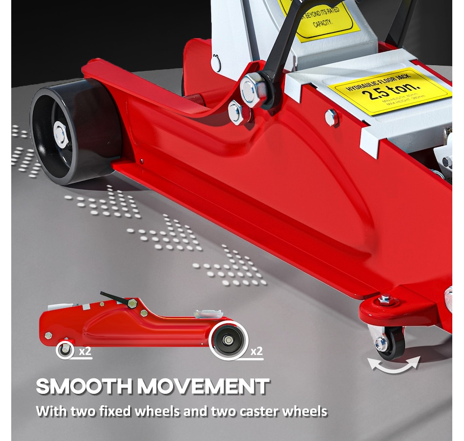 Image 993074_ALTMORE5.jpg, Product 993-074 / Price $119.99, HOMCOM Hydraulic Low Profile Jack 3.1"-15" 2.5 Ton Racing Floor Jack, Red from HOMCOM on TSC.ca's Home & Garden department