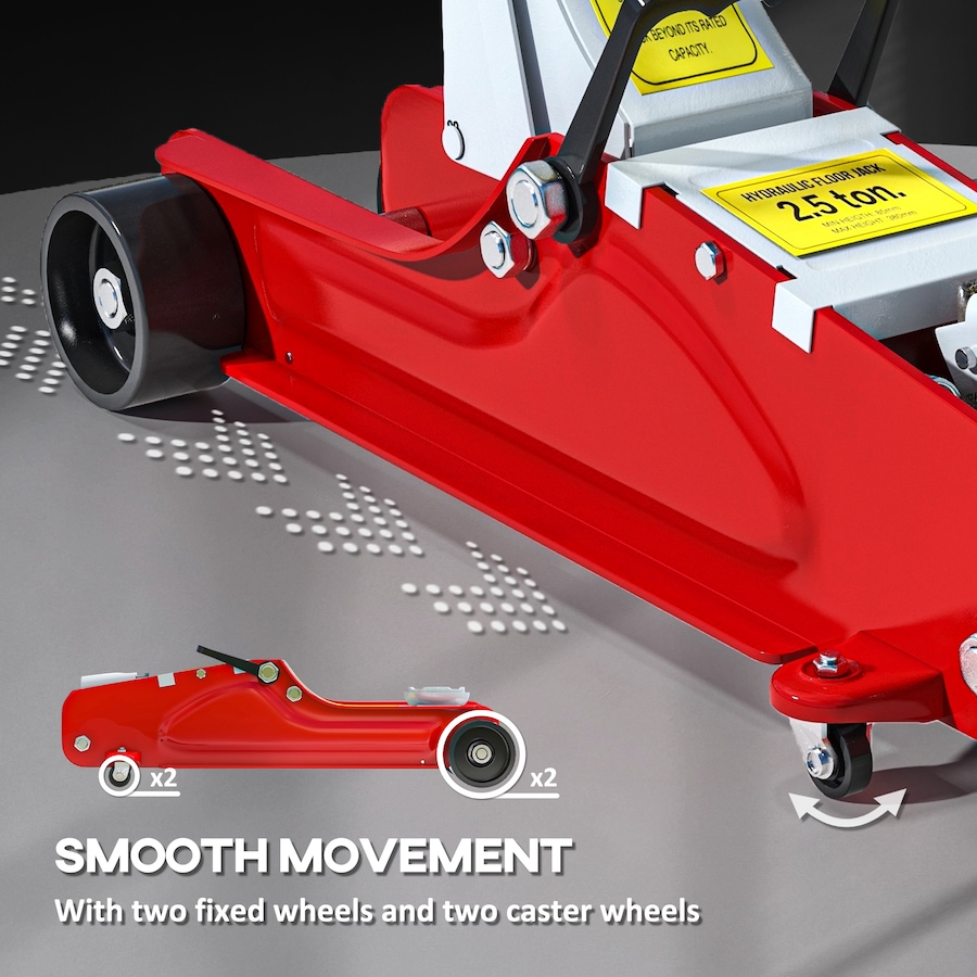 Image 993074_ALTMORE5.jpg, Product 993-074 / Price $94.99, HOMCOM Hydraulic Low Profile Jack 3.1"-15" 2.5 Ton Racing Floor Jack, Red from HOMCOM on TSC.ca's Home & Garden department