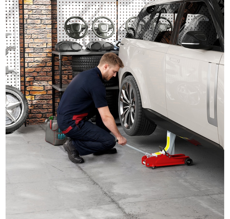 Image 993074_ALTMORE9.jpg, Product 993-074 / Price $119.99, HOMCOM Hydraulic Low Profile Jack 3.1"-15" 2.5 Ton Racing Floor Jack, Red from HOMCOM on TSC.ca's Home & Garden department