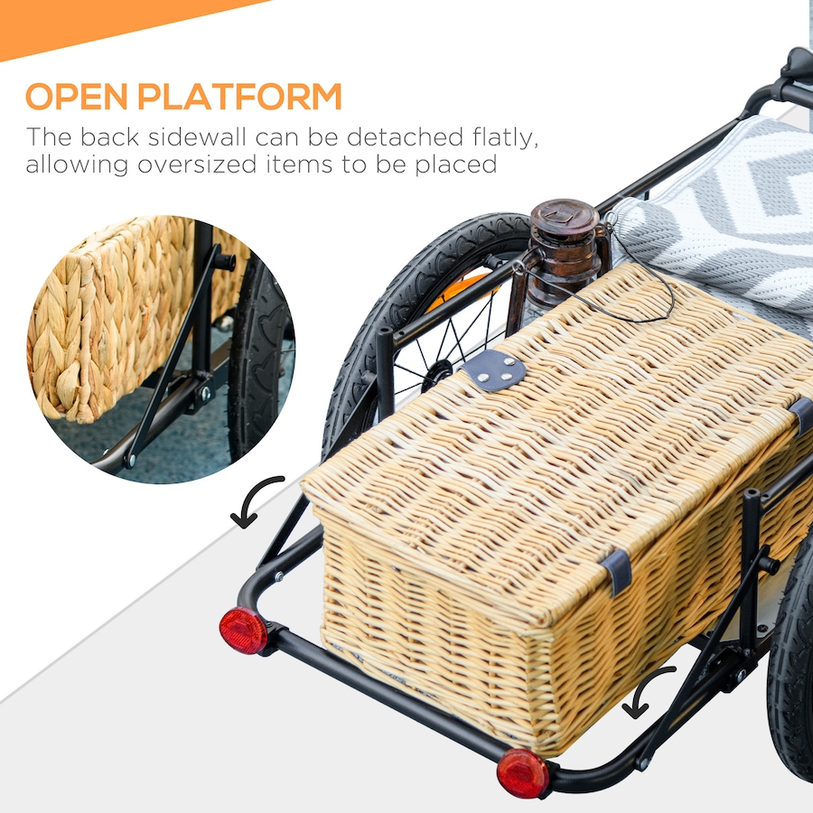 Image 993079_ALTMORE4.jpg, Product 993-079 / Price $155.99, Aosom Bicycle Cargo Trailer Bike Wagon with Removable Storage Box, Grey from Aosom on TSC.ca's Home & Garden department