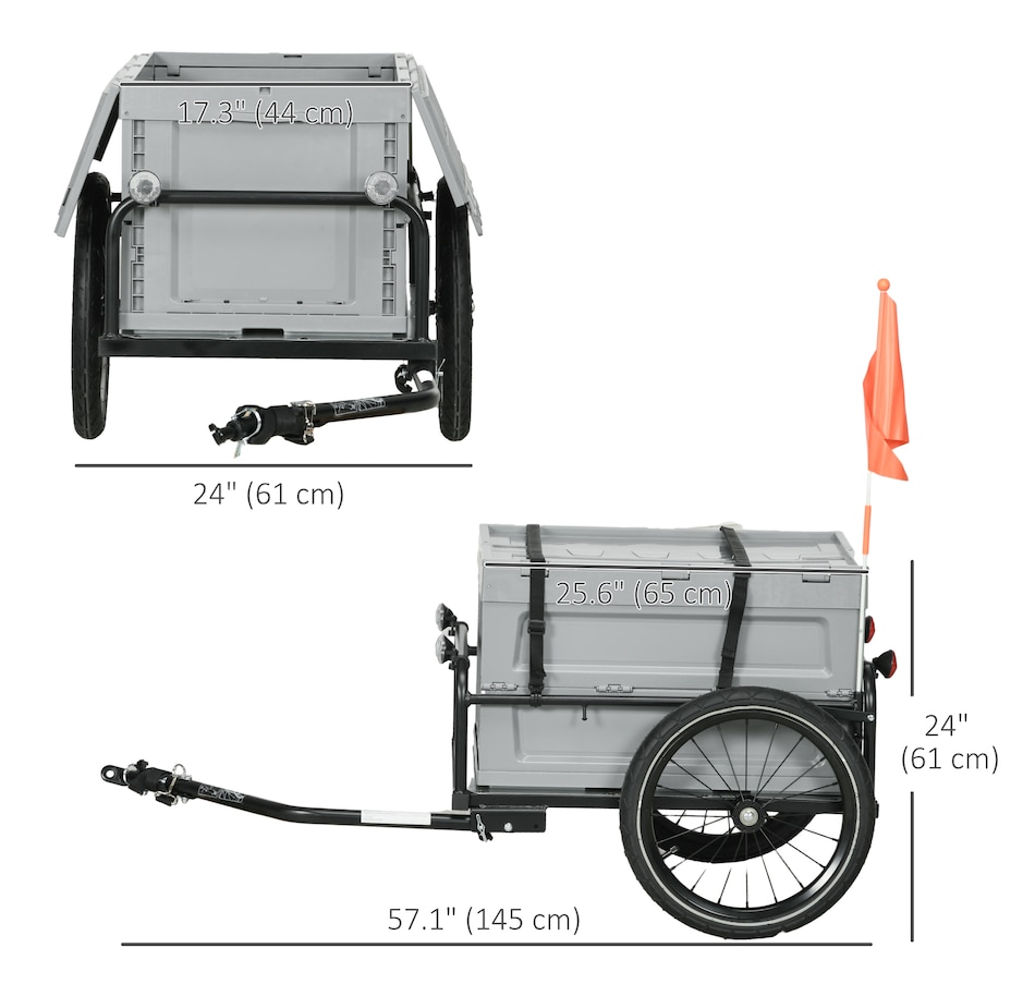 Image 993086_ALTMORE2.jpg, Product 993-086 / Price $159.99, Aosom Bike Cargo Trailer from Aosom on TSC.ca's Home & Garden department