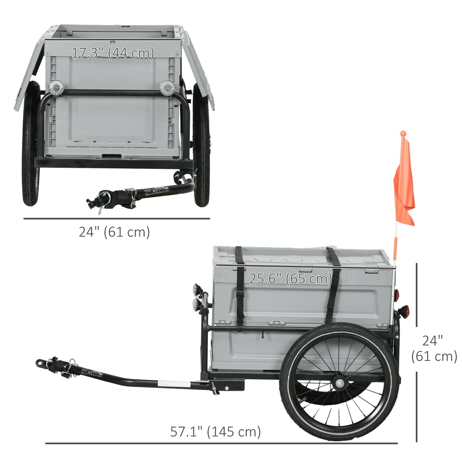 Image 993086_ALTMORE2.jpg, Product 993-086 / Price $165.99, Aosom Bike Cargo Trailer from Aosom on TSC.ca's Home & Garden department