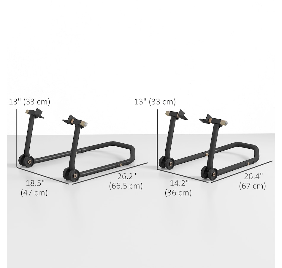 Image 993088_ALTMORE2.jpg, Product 993-088 / Price $59.99, HOMCOM Motorcycle Stand from HOMCOM on TSC.ca's Home & Garden department