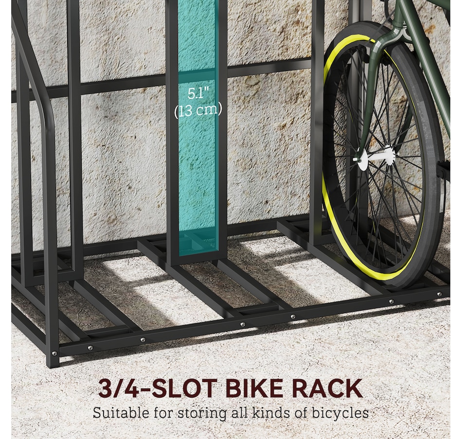 Image 993090_ALTMORE3.jpg, Product 993-090 / Price $119.99, Soozier 4 Bicycle Bike Stand, Floor Bike Storage Rack with Basket, Hooks from Soozier on TSC.ca's Home & Garden department