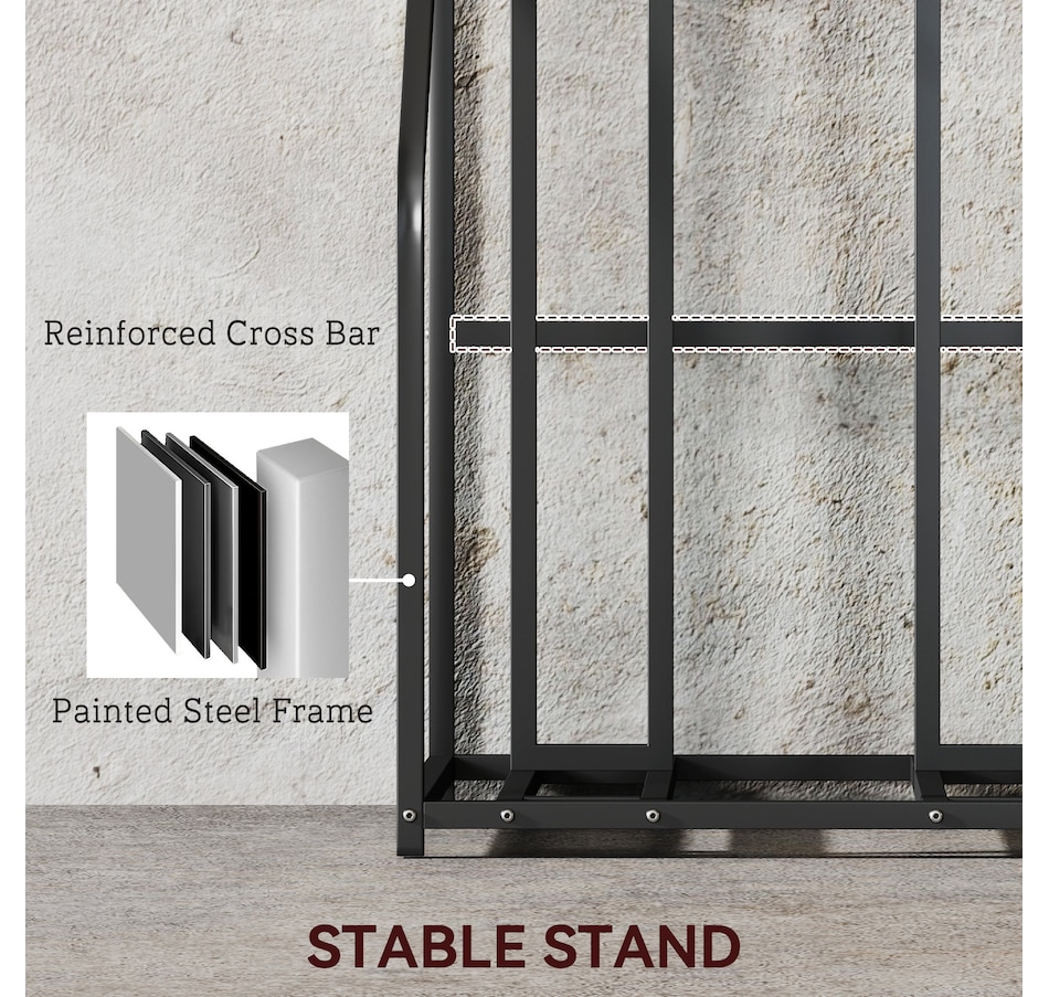 Image 993090_ALTMORE5.jpg, Product 993-090 / Price $119.99, Soozier 4 Bicycle Bike Stand, Floor Bike Storage Rack with Basket, Hooks from Soozier on TSC.ca's Home & Garden department