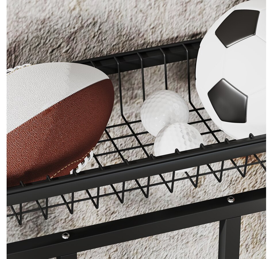 Image 993090_ALTMORE8.jpg, Product 993-090 / Price $119.99, Soozier 4 Bicycle Bike Stand, Floor Bike Storage Rack with Basket, Hooks from Soozier on TSC.ca's Home & Garden department