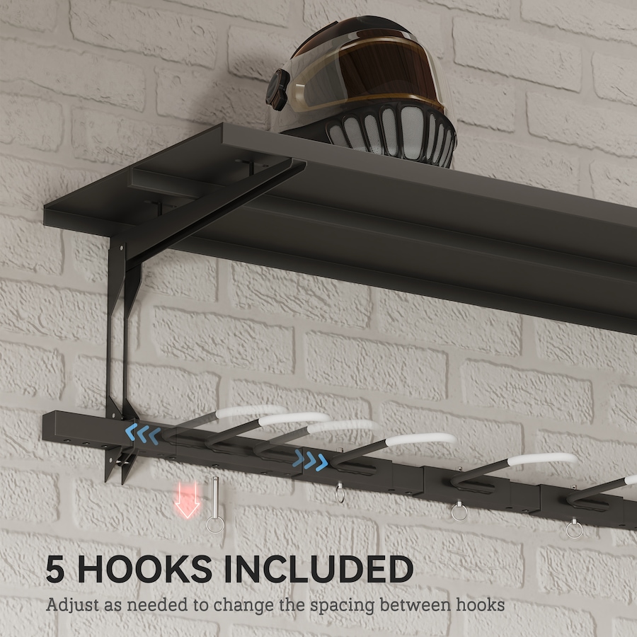 Image 993091_ALTMORE5.jpg, Product 993-091 / Price $34.99, Soozier Bike Rack for 5 Bikes, Bicycle Rack with Shelf and 5 Hooks from Soozier on TSC.ca's Home & Garden department