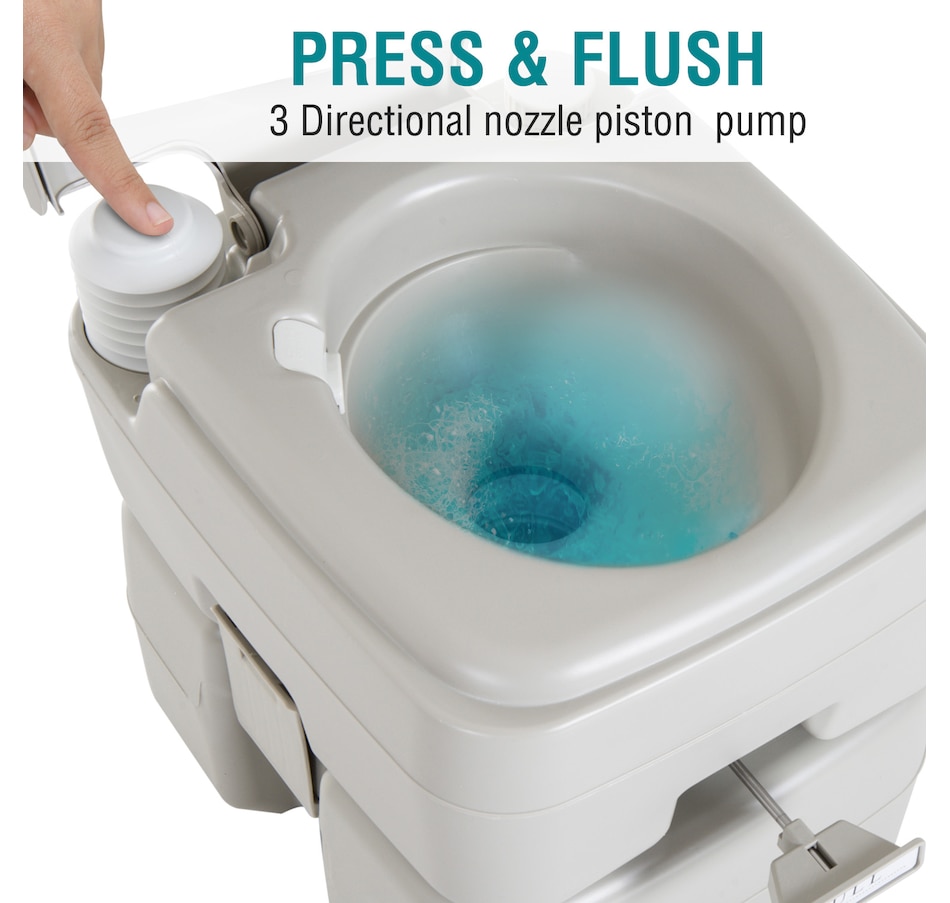 Image 993098_ALTMORE5.jpg, Product 993-098 / Price $109.99, Kleankin Outdoor Portable Travel Toilet Detachable Flushable Tank from HOMCOM on TSC.ca's Health & Fitness department