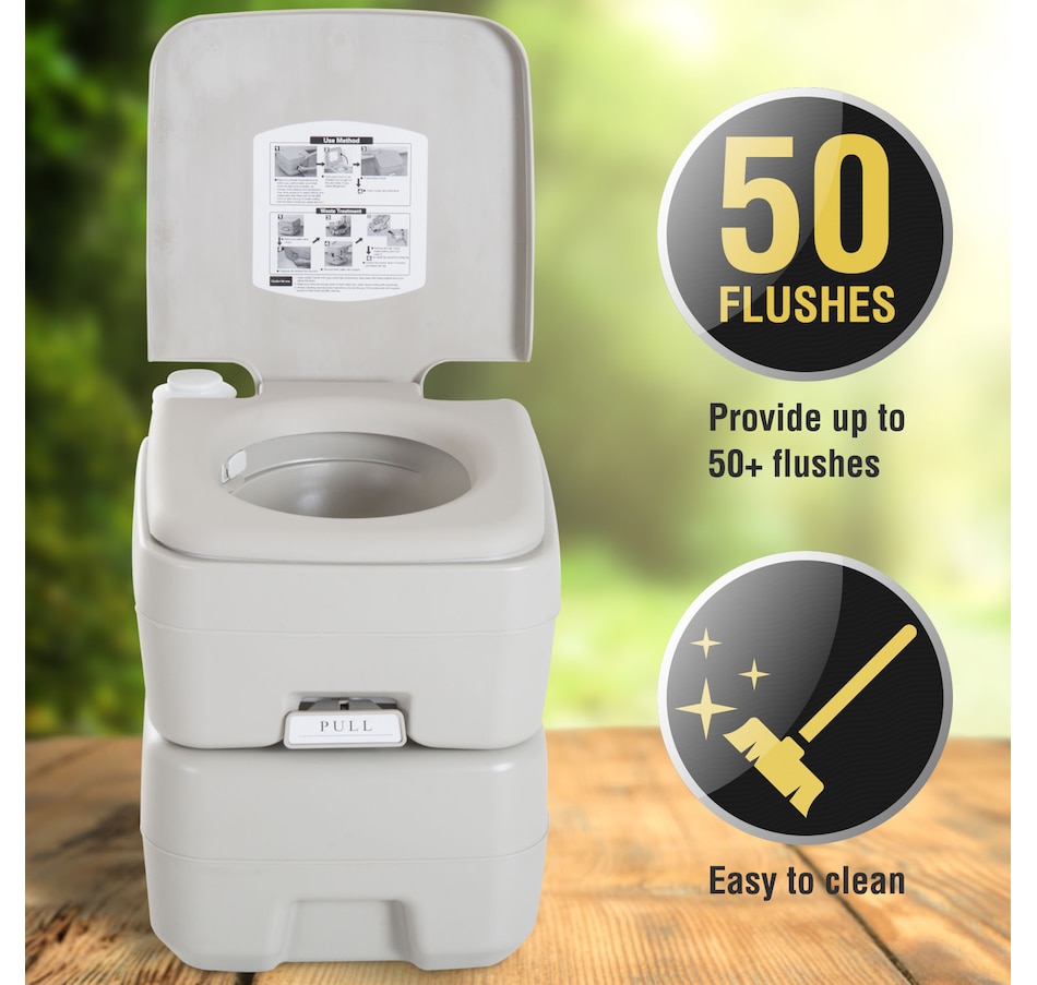 Image 993098_ALTMORE8.jpg, Product 993-098 / Price $109.99, Kleankin Outdoor Portable Travel Toilet Detachable Flushable Tank from HOMCOM on TSC.ca's Health & Fitness department