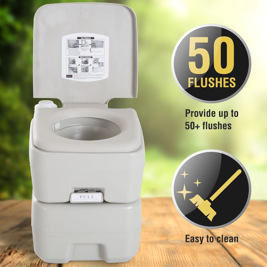 Image 993098_ALTMORE8.jpg, Product 993-098 / Price $108.99, Kleankin Outdoor Portable Travel Toilet Detachable Flushable Tank from HOMCOM on TSC.ca's Health & Fitness department