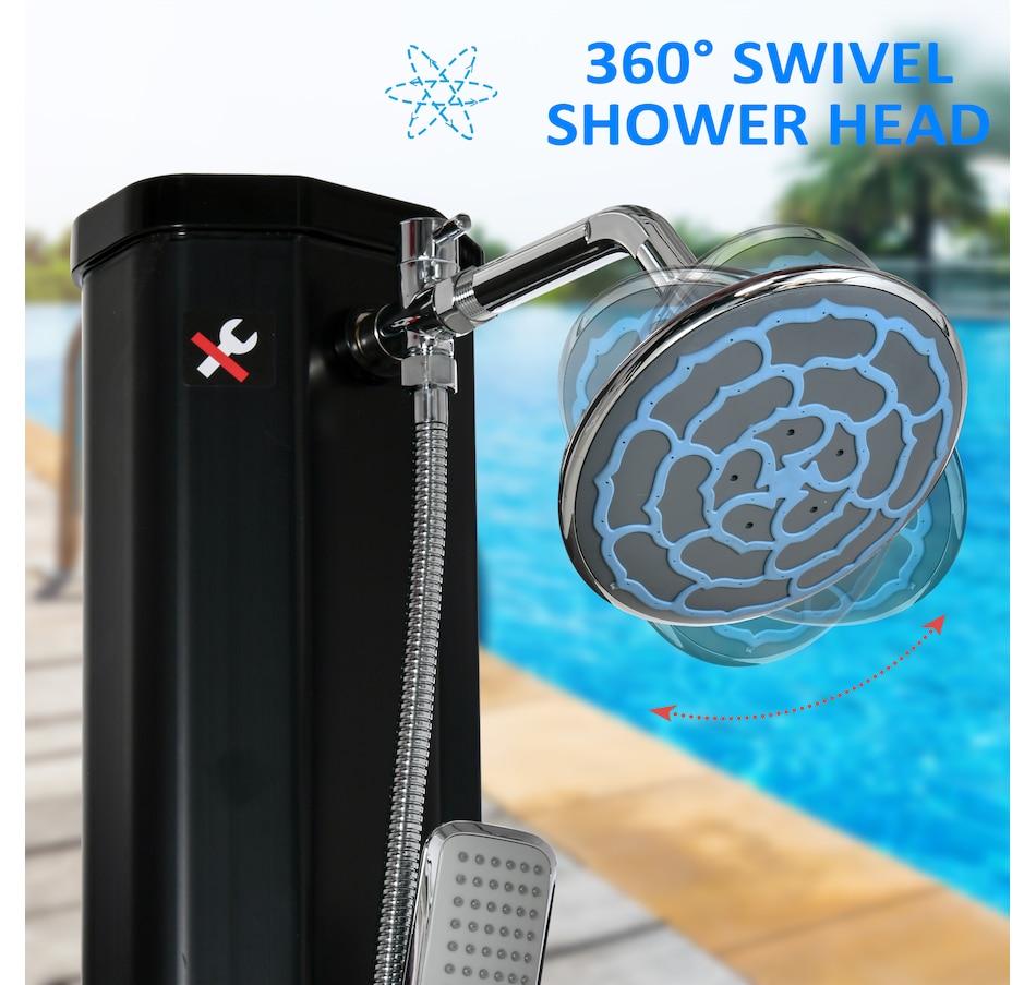 Image 993099_ALTMORE5.jpg, Product 993-099 / Price $189.99, Outsunny 7ft Outdoor Solar Heated Shower from Outsunny on TSC.ca's Health & Fitness department