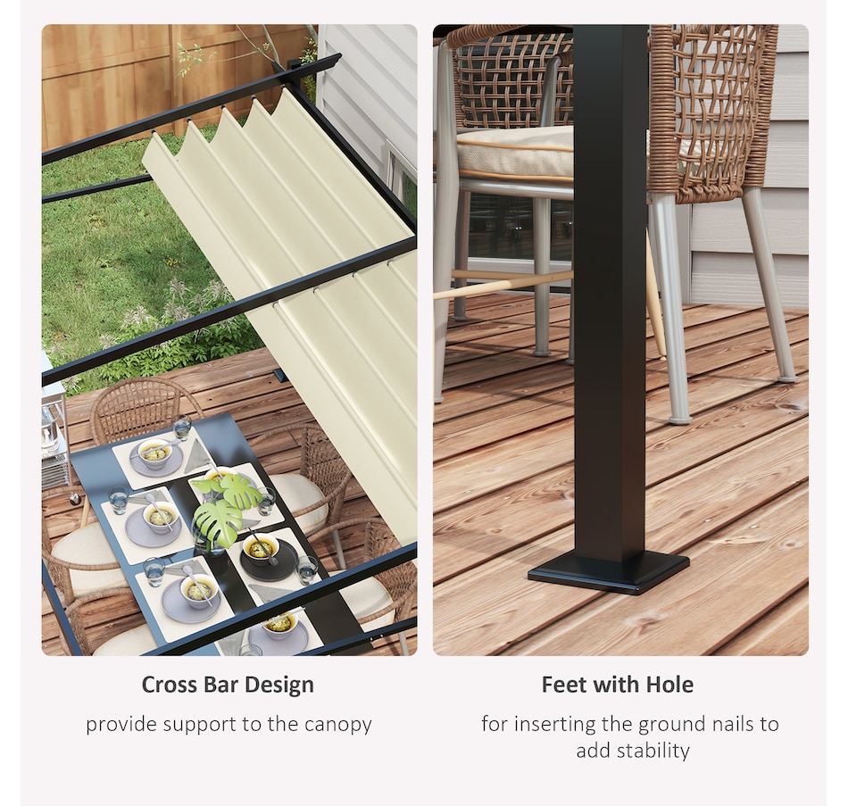 Image 993102_ALTMORE5.jpg, Product 993-102 / Price $359.99, Outsunny 10' x 13' Retractable Pergola Canopy from Outsunny on TSC.ca's Home & Garden department