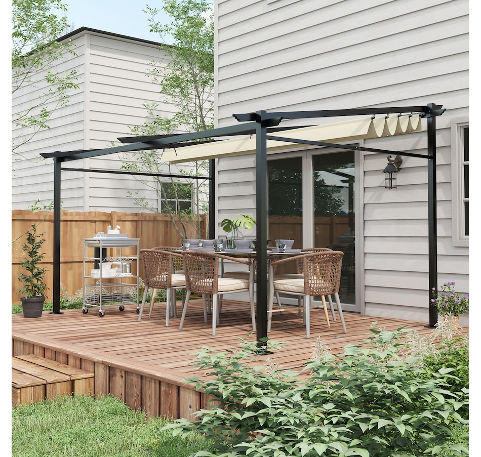 Image 993102_ALTMORE6.jpg, Product 993-102 / Price $359.99, Outsunny 10' x 13' Retractable Pergola Canopy from Outsunny on TSC.ca's Home & Garden department