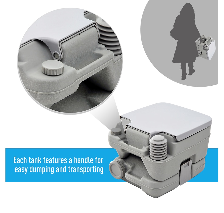 Image 993105_ALTMORE4.jpg, Product 993-105 / Price $109.99, Outsunny Outdoor Portable Travel Toilet Flushable Tank from Outsunny on TSC.ca's Health & Fitness department