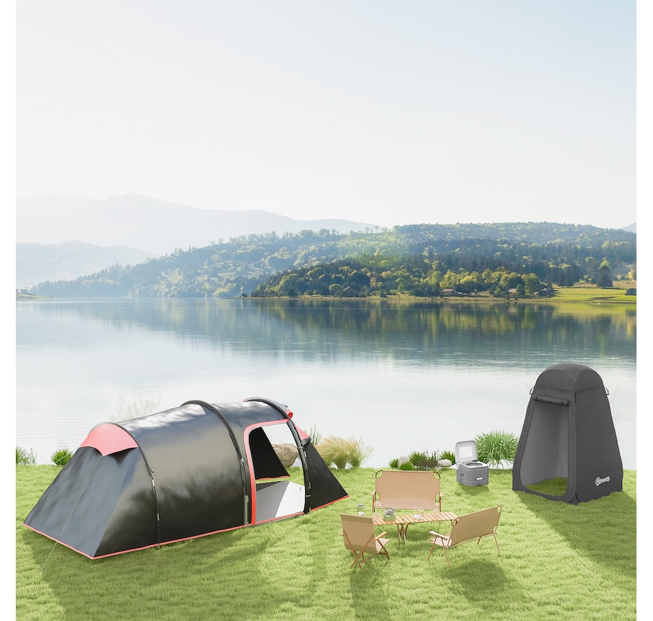 Image 993105_ALTMORE8.jpg, Product 993-105 / Price $109.99, Outsunny Outdoor Portable Travel Toilet Flushable Tank from Outsunny on TSC.ca's Health & Fitness department