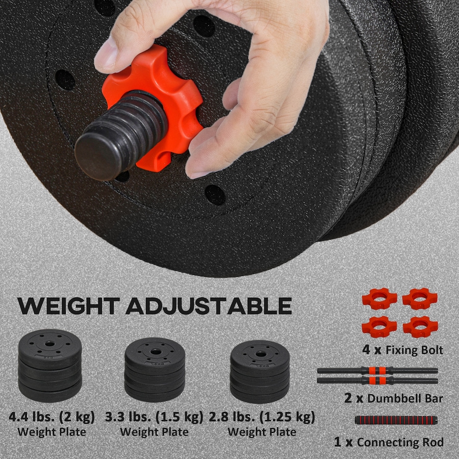 Image 993112_ALTMORE38.jpg, Product 993-112 / Price $64.99, Soozier 2-in-1 Adjustable Dumbbells Weight Set for Body Fitness from Soozier on TSC.ca's Health & Fitness department